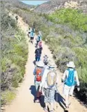  ?? Trina Roberts ?? A hike in Laguna Canyon can exercise mind and body out in the open air.