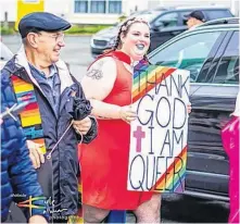  ?? CONTRIBUTE­D ?? Bruce Kearley and Katie Vardy at the 2019 Pride Parade in St. John’s.