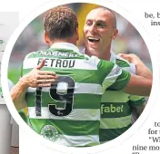  ??  ?? Petrov and Brown played in a benefit match together, and (left) the Celtic captain with the Quadruple Treble