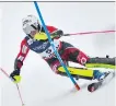  ?? FABRICE COFFRINI/AFP/ GETTY IMAGES ?? Marie-Michele Gagnon skis to a sixth-place finish in St. Moritz, Switzerlan­d, on Friday.