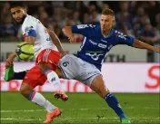  ??  ?? Grâce à son coup franc à victoire à Strasbourg. minute, Liénard offre la