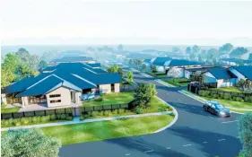  ?? ?? An artist’s impression of the proposed Coromandel Views subdivisio­n.