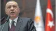  ?? FOTO: AFP ?? Recep Tayyip Erdogan spricht von einer „Terrorarme­e“.
