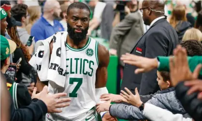  ??  ?? Jaylen Brown: ‘My intention in writing this editorial is to hopefully inspire our society to come together rather than drift farther and farther apart’. Photograph: Greg M Cooper/USA Today Sports