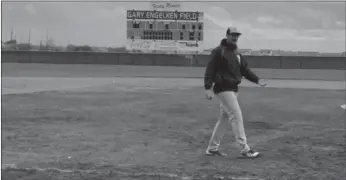  ?? Courtesy Photo ?? Former assistant and now head coach of Yuba College baseball, Jason Hampton, walks on the field during practice last season.