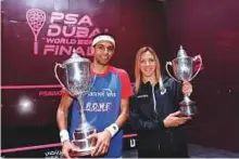  ?? Courtesy: Organiser ?? Mohammad Al Shorbagy and Laura Massaro will be among the cream of players who will be back in Dubai to contest the season-ending PSA Dubai World Series Finals.