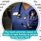  ??  ?? The most common cause of death in care homes is people dying from falls