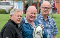  ?? PHOTO: DOUG FIELD/STUFF ?? Craig Calder, Steve Wills and Ron Vink are backing a SCRFU campaign against domestic violence.