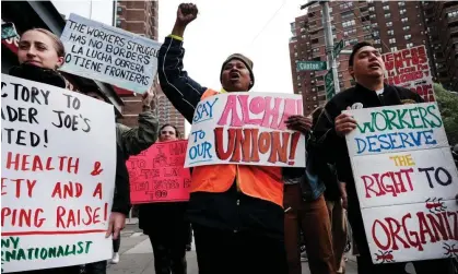  ?? Photograph: Spencer Platt/Getty Images ?? ‘Following SpaceX’s lead, Amazon, Trader Joe’s and Starbucks also filed legal papers seeking to have the NLRBoard declared unconstitu­tional.’