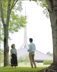  ??  ?? Haley Lu Richardson, left, and John Cho in “Columbus.”