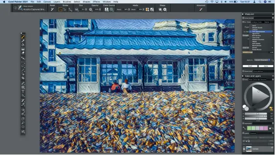  ??  ?? The new Photo Art tools use AI to convert photos to paintings, with a lot of customisat­ion available.