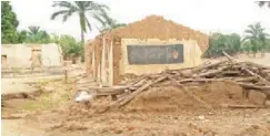  ?? ?? One of the school’s block that was destroyed by rain storm in 2021