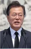  ??  ?? South Korean President Moon Jae-in