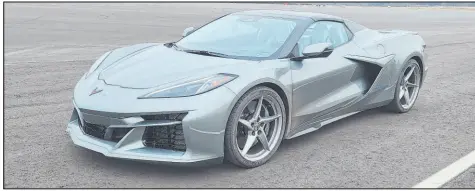  ?? Henry Payne The Detroit News ?? The 2024 Chevrolet Corvette E-ray is the first hybrid, allwheel-drive supercar from Corvette.