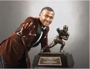  ?? KENT GIDLEY Heisman Trophy Trust via AP ?? Alabama wide receiver DeVonta Smith won the Heisman Trophy earlier this month and will likely be a high NFL Draft pick next spring.