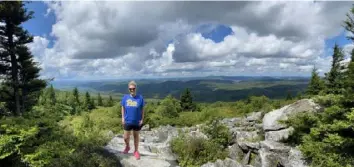  ?? Lauren Talotta ?? New WPXI-TV freelance reporter Lauren Talotta at Spruce Knob, the highest peak in West Virginia.