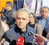  ?? /JOSÉ LUIS CAMARILLO ?? Miguel Ángel Mancera Espinosa estuvo de visita en Tijuana