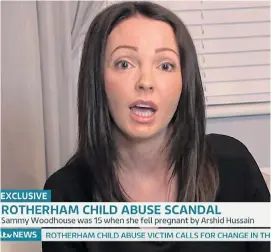  ??  ?? Sammy Woodhouse pleading her case on television yesterday