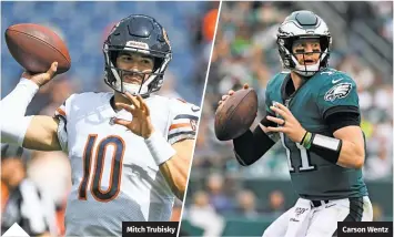  ??  ?? Mitch Trubisky
Carson Wentz