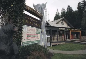  ?? — THE CANADIAN PRESS FILES ?? A tourist excursion boat from Jamie’s Whaling Station in Tofino ran aground in October 2016.