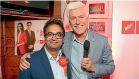  ?? STUFF ?? Former National MP Tim Macindoe, right, lost the Hamilton West electorate to Labour’s Dr Gaurav Sharma in 2020.