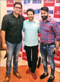  ??  ?? (L-R) Sahil Baweja, Founder & Partner Now Capital, Punjabi singer Gurdas Maan and Tushar Gulati, partner Now Capital.