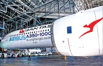  ?? AFP ?? Qantas announced that it will launch the world’s longest non-stop commercial flight by the end of 2025.