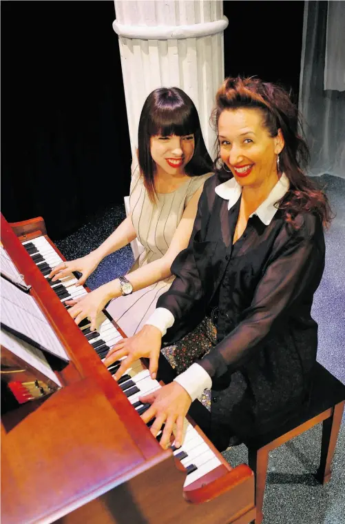  ?? Shaughn Butts/ Edmonton Journal ?? Rachel Bowron, left, and Cathy Derkach star in Teatro La Quindicina’s comedy Eros and the Itchy Ant.