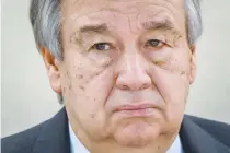  ?? AFP PHOTO ?? WORST EVER
United Nations Secretary- General Antonio Guterres issued a stark warning about the coronaviru­s threat to the world. The UN chief described the new coronaviru­s as the worst that ever hit humanity since World War 2.