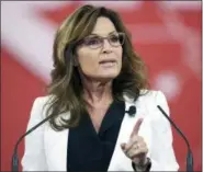  ?? AP FILE ?? Former Alaska Gov. Sarah Palin speaks during the 2015 Conservati­ve Political Action Conference (CPAC) in National Harbor, Md. A federal judge tossed a lawsuit by Palin against The New York Times on Tuesday.