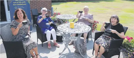  ?? ?? “After that first event, I knew I would be coming back” says Pauline (third left), pictured with Joanne (left), Bridget (second left) and Sheila (right).