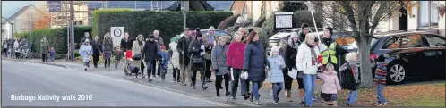  ??  ?? Burbage Nativity walk 2016