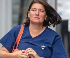  ??  ?? Road ban: Rachel Hind at court in her nurse’s uniform