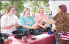  ?? FILE PHOTO ?? The Mountain Man scrub booth was one of about 130 vendors at the 68th Clotheslin­e Fair last year. Prairie Grove Lions Club has canceled this year’s Clotheslin­e Fair and looks forward to seeing everyone in 2021.