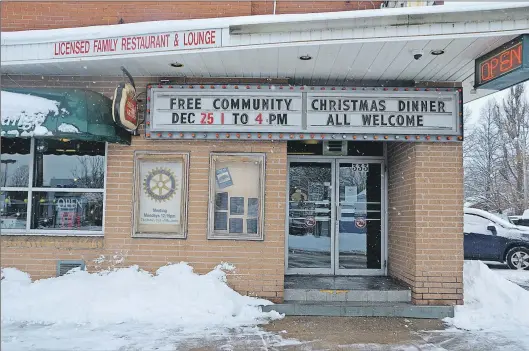  ?? LAWRENCE POWELL ?? A free Christmas Dinner at the Capitol Pub? It’s true, and it’s for anybody who wants it – no questions asked. Owner John Bartlett said it all stems from his time with the military when he would find himself without a place to go Christmas Day. It’s...