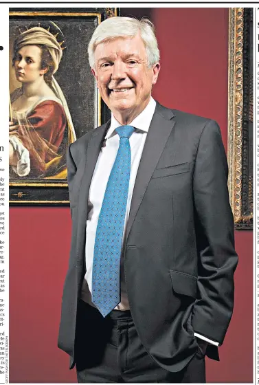  ??  ?? Lord Hall in the National Gallery, where he will become chairman of the board of trustees after seven years at the helm of the BBC
