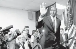  ?? JOHN RAOUX/AP ?? Andrew Gillum acknowledg­ed that Republican­s quickly denounced the robocall call but added, “We cannot afford to weaponize race.”