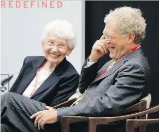  ?? THE ASSOCIATED PRESS FILES ?? Dorothy Mengering, left, and David Letterman had great on-air chemistry.