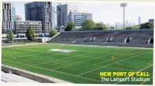  ??  ?? NEW PORT OF CALL The Lamport Stadium