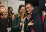  ?? CARLOS OSORIO/TORONTO STAR FILE PHOTO ?? Liberal candidate Marco Mendicino with his wife, Diana Iannetta, after defeating Joe Oliver.