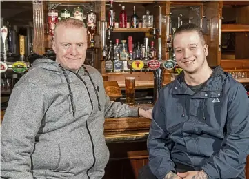  ?? ?? BULLIED OUT: Landlords Craig Jackson and Steven Goldie invested £40k in their pub business but closed the doors months later after negative social media comments.