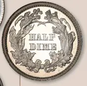  ?? (Images courtesy Stack’s Bowers.) ?? Half dimes were last struck for circulatio­n by the Philadelph­ia Mint in 1862.