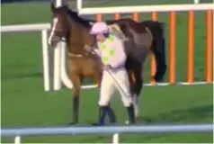  ??  ?? Festival doubt: Faugheen is led back by jockey Paul Townend after being pulled up AT THE RACES