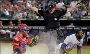 ?? AP/LM OTERO ?? Umpire Hunter Wendelsted­t (center) will be one of four newcomers to work the World Series beginning next week.