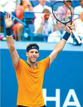  ?? FOTOS: AFP ?? La celebració­n del argentino Juan Martín del Potro