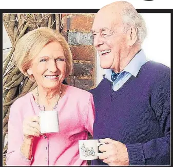  ??  ?? TEA FOR TWO...Cookery writer and presenter Mary Berry with husband Paul