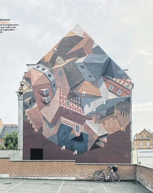  ?? ?? ‘Neighborho­od’ Horsens, Dinamarca La artista quiso honrar la arquitectu­ra tradiciona­l danesa que rodea este mural, realizado en septiembre del 2022