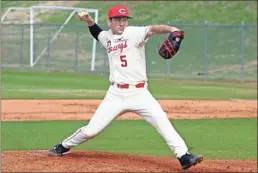  ?? Jeremy Stewart ?? Cedartown pitcher Britt Baxter goes in motion on his delivery during last week’s game against North Atlanta.