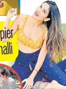  ?? PHOTO: INSTAGRAM/SONNALLISE­YGALL ?? Sonnalli Seygall is feeding stray dogs in her locality (inset)