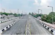  ??  ?? A view of Baba Banda Singh Bahadur Setu Barapulla Phase-2, after it was unveiled by Delhi CM Arvind Kejriwal, in New Delhi on Saturday